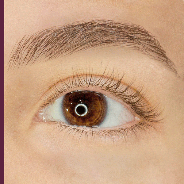 Close-up animation showing the effect of UltraVolume Tubing Mascara - Black | Blinc on eyelashes, enhancing length and volume with a natural look.