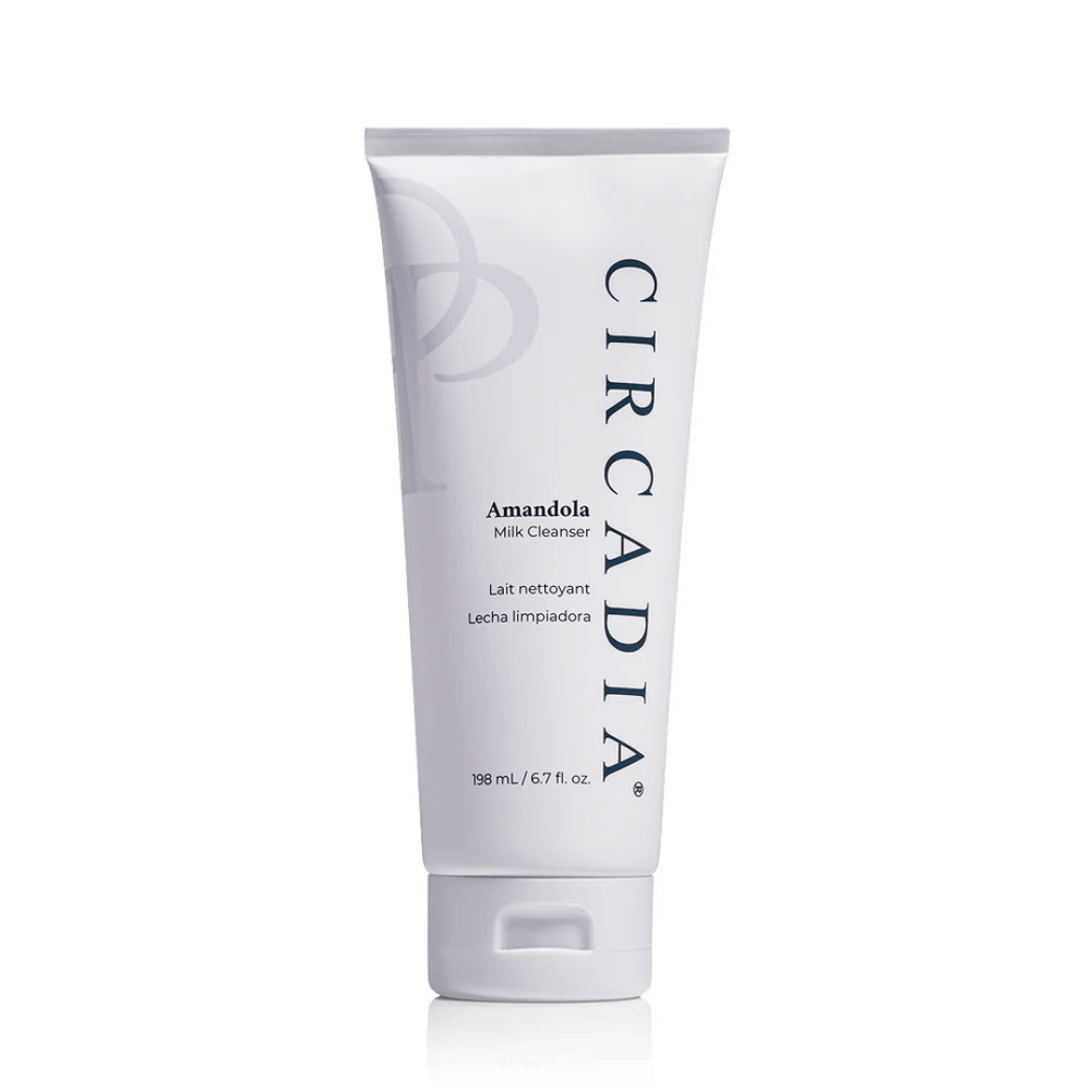 Tube of Amandola Milk Cleanser | Circadia in white packaging with minimalist design, ideal for gentle skincare cleansing and daily facial care.