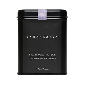 60 Fill and Fold Tea Filters in Tin | Sahara Tea