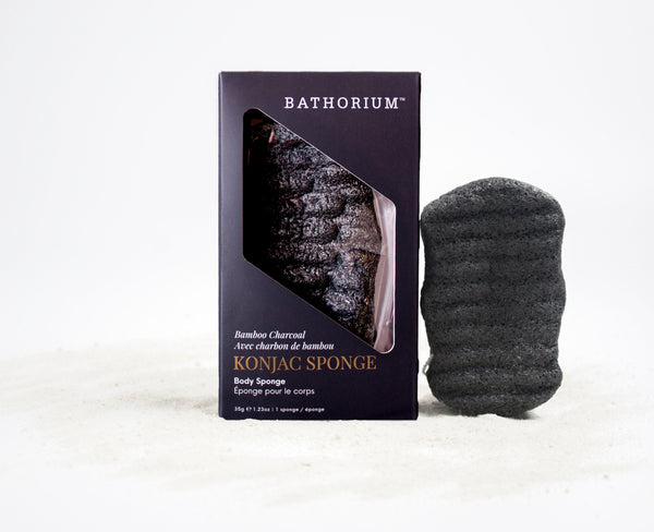 Konjac Bamboo Charcoal Body Sponge | Bathorium