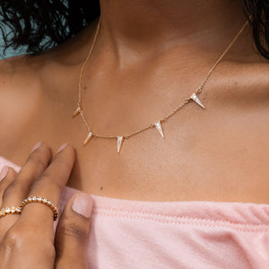 DISCONTINUED - Ragged Point Station Necklace | Little Sparkles