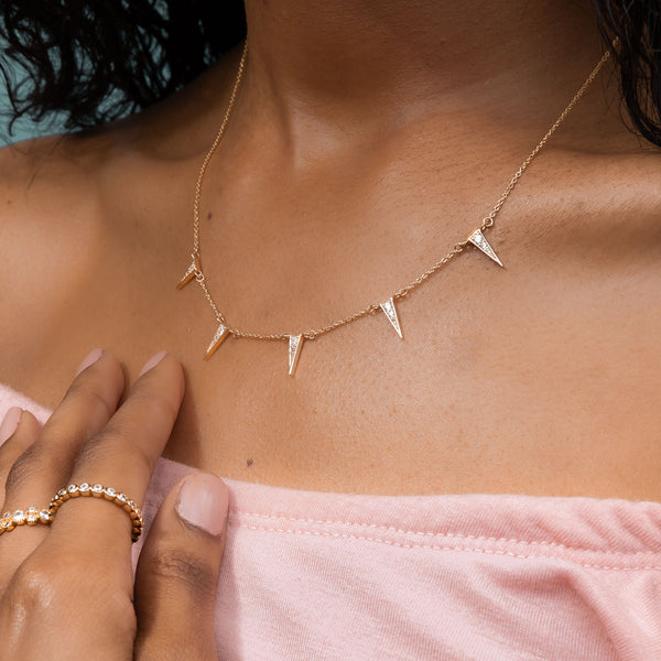 DISCONTINUED - Ragged Point Station Necklace | Little Sparkles