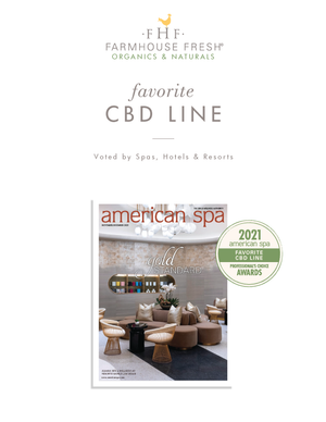 Farmhouse Fresh recognized as favorite CBD line in 2021 American Spa Professional’s Choice Awards, highlighting wellness and skincare excellence, featuring Beach Punch® Lip Polish | Farmhouse Fresh.