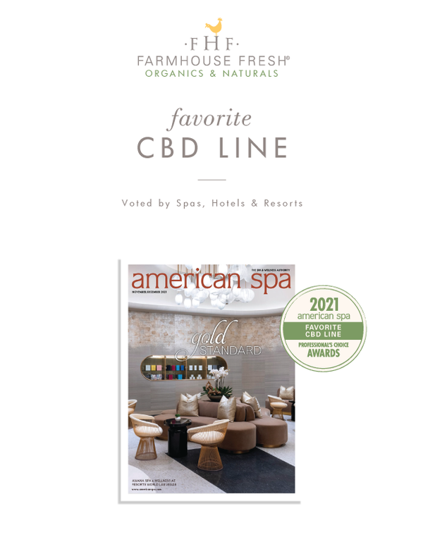 Farmhouse Fresh recognized as favorite CBD line in 2021 American Spa Professional’s Choice Awards, highlighting wellness and skincare excellence, featuring Beach Punch® Lip Polish | Farmhouse Fresh.