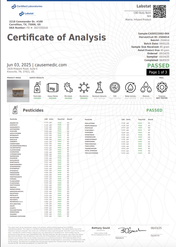 CBD Body Balm | Cause + Medic