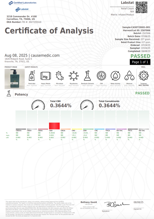 CBD Pain Relief Cream | Cause + Medic