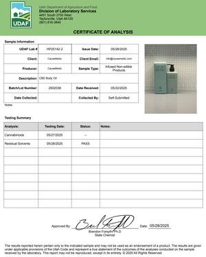 CBD Body & Massage Oil | Cause + Medic