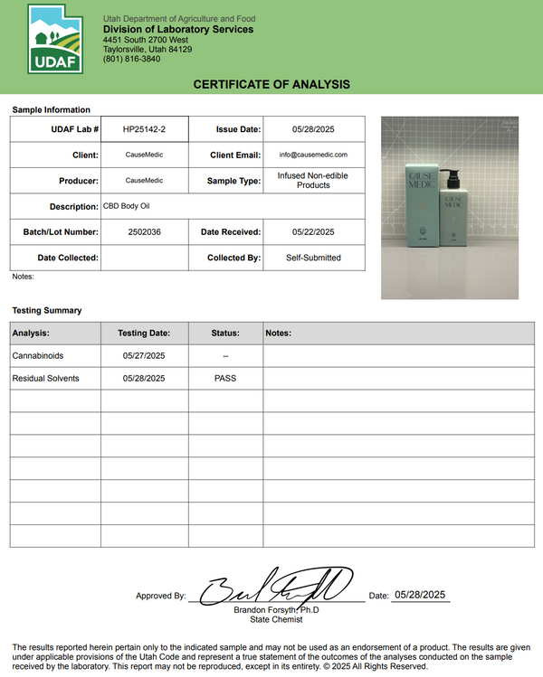 CBD Body & Massage Oil | Cause + Medic