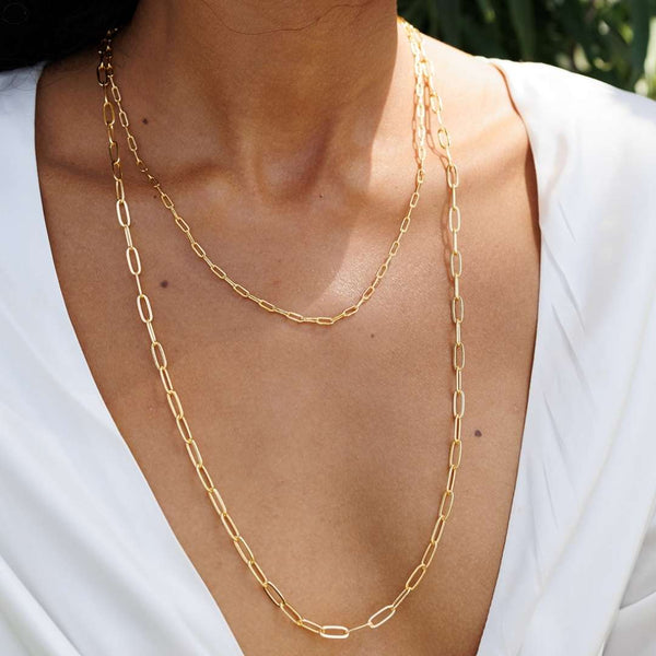 Swing Paperclip Necklace - gold tone | Purpose Jewelry