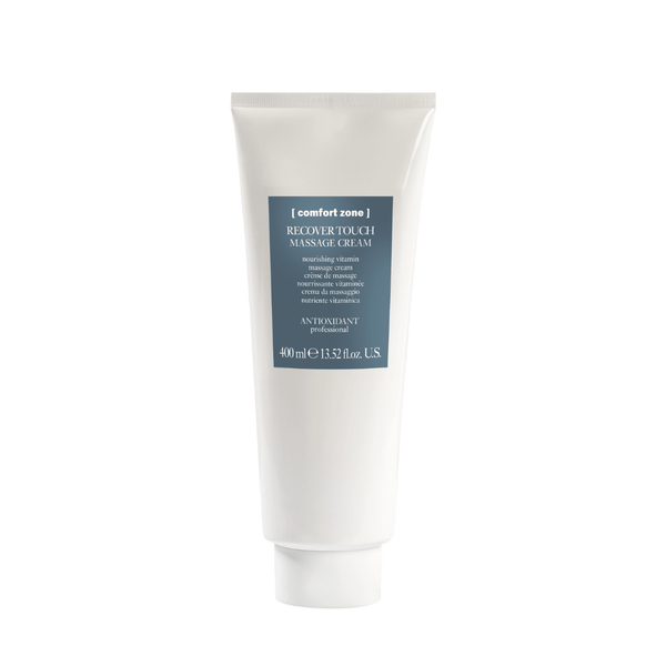 Tube of Recover Touch Massage Cream Professional | [ comfort zone ] with nourishing vitamin formula for antioxidant skincare and body care, ideal for wellness and recovery.