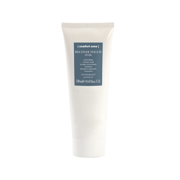 Tube of Renight Mask Professional | [ comfort zone ] skincare product with a white body and a blue label, designed for nourishing and antioxidant care.
