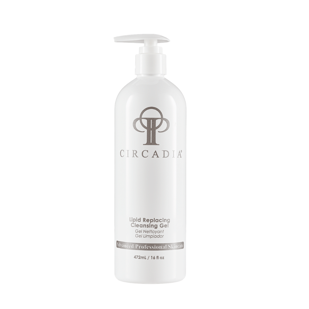 Lipid Replacing Cleansing Gel (Professional) | Circadia in a white pump bottle, designed for gentle and effective skincare cleansing and hydration.
