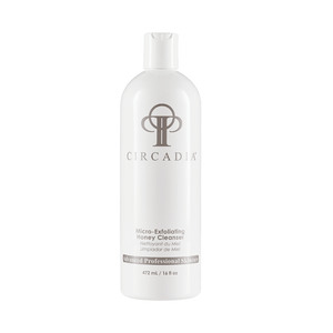 White bottle of Micro-Exfoliating Honey Cleanser ( (Professional - Backbar) | Circadia skincare product with minimalist design for professional skincare use.