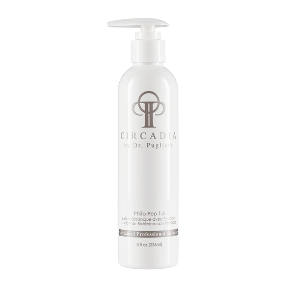 White pump bottle of PhiTo-Pep (Professional) | Circadia skincare lotion by Dr. Pugliese, designed for advanced professional use in wellness and body care.