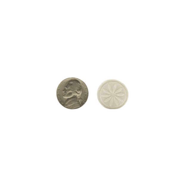 Luna Wipes - Eco Pak (35 Wipes) | Functional Botanicals shown as a compact, disc-shaped, eco-friendly wipe next to a US nickel for size comparison.