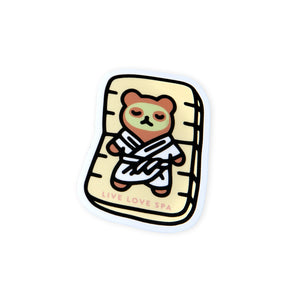 DISCONTINUED - Sticker (Lounging Spa Bear) - Limited Edition | Lucky Owl